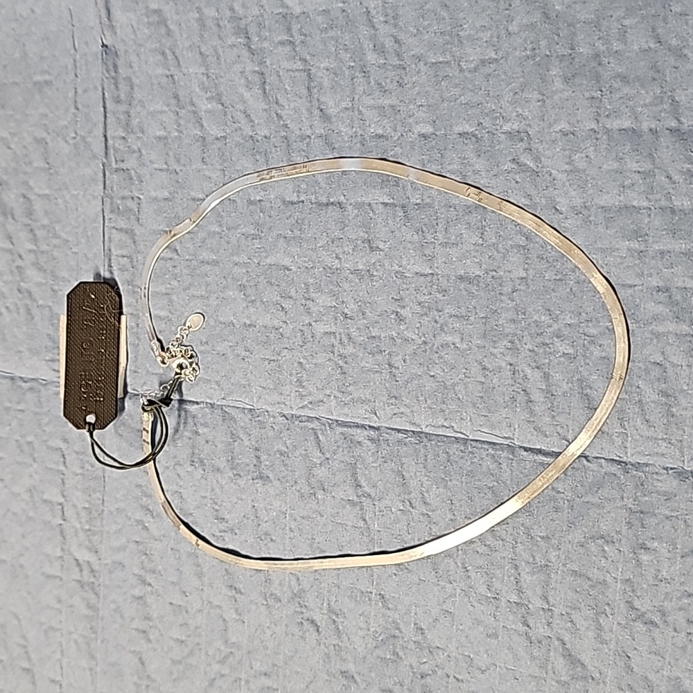 Argento Vivo Sterling Silver Herringbone Necklace 16-18"